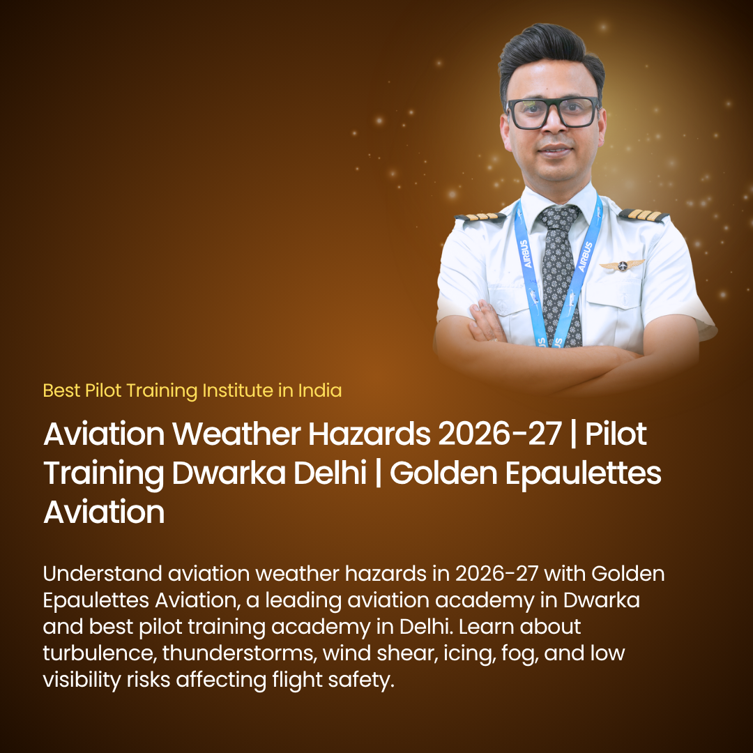 Navigating Weather Conditions in Aviation 2026-27 | Pilot Training Dwarka - Golden Epaulettes Aviation